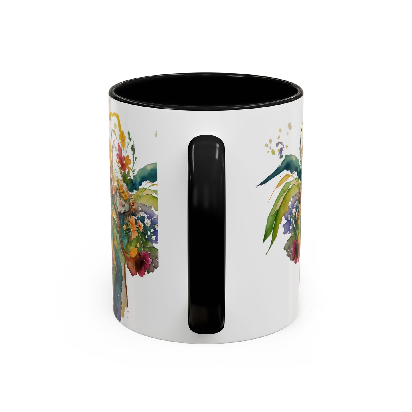 Mug Fairy Angel Blessing Flowers Watercolor Accent Coffee Mug 11 & 15oz