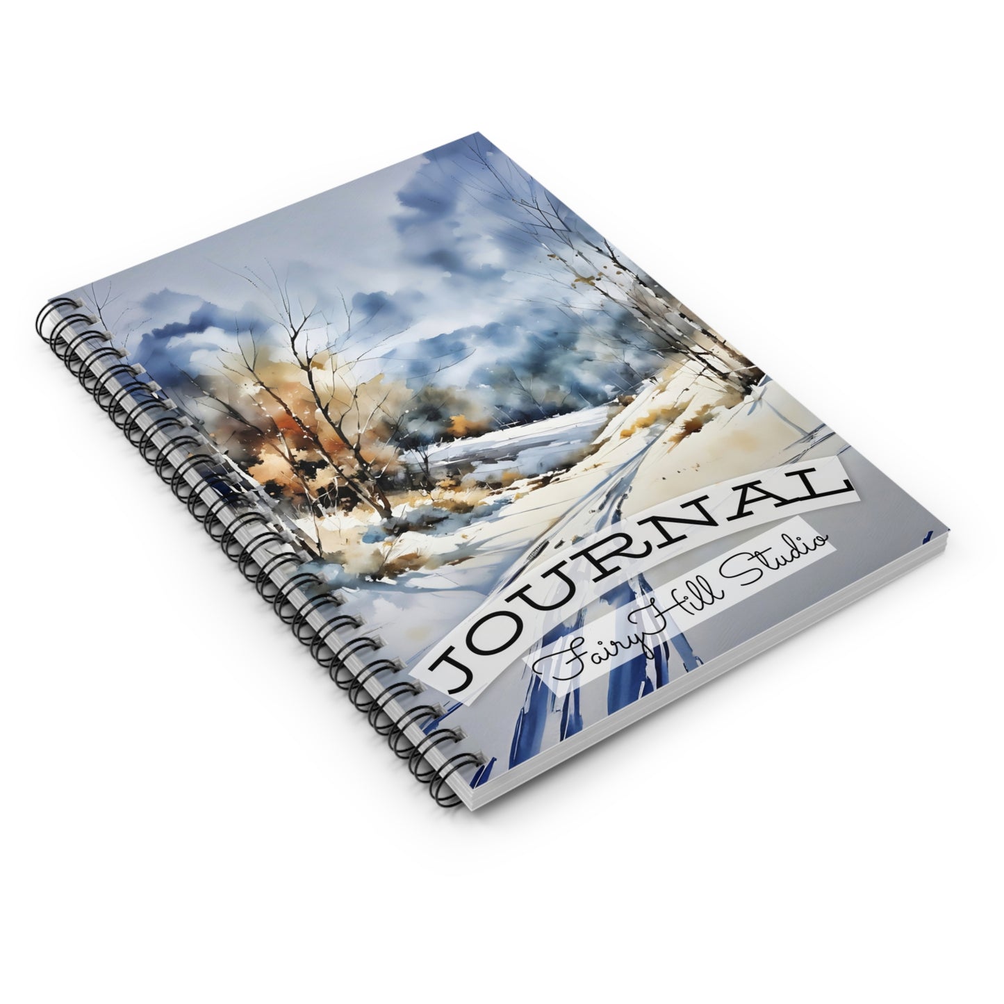 Spiral Notebook Snow in Winter /FairyHill Studio Journal Ruled Line Journal