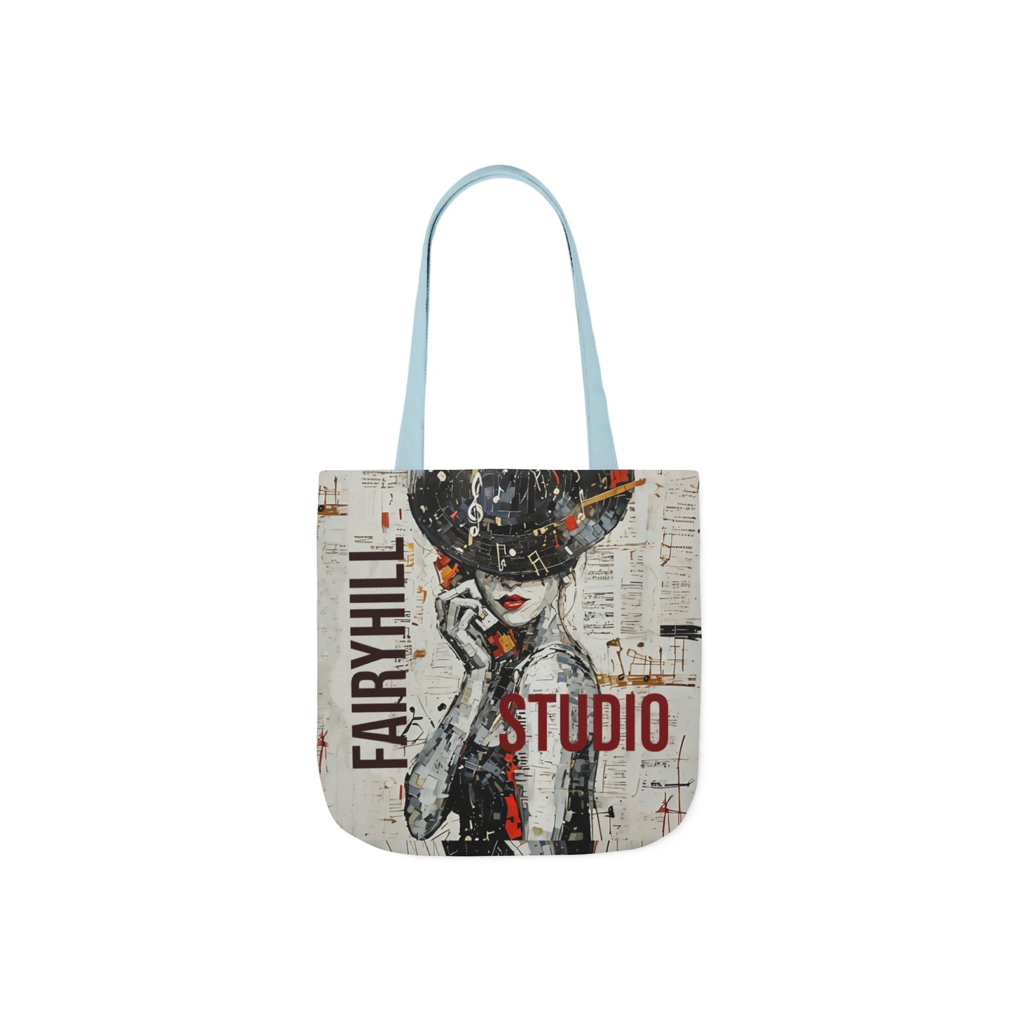 Colorful FairyHill Studio Red phone- Canvas Tote Bag - Perfect for Beach Days, Eco-Friendly Shopping, and Summer Fun!