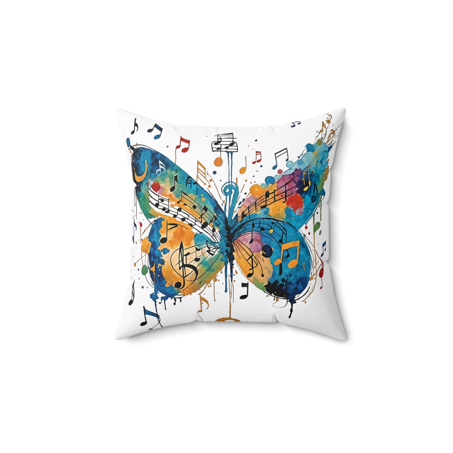 Spun Polyester Square Pillow with Calla Lillies