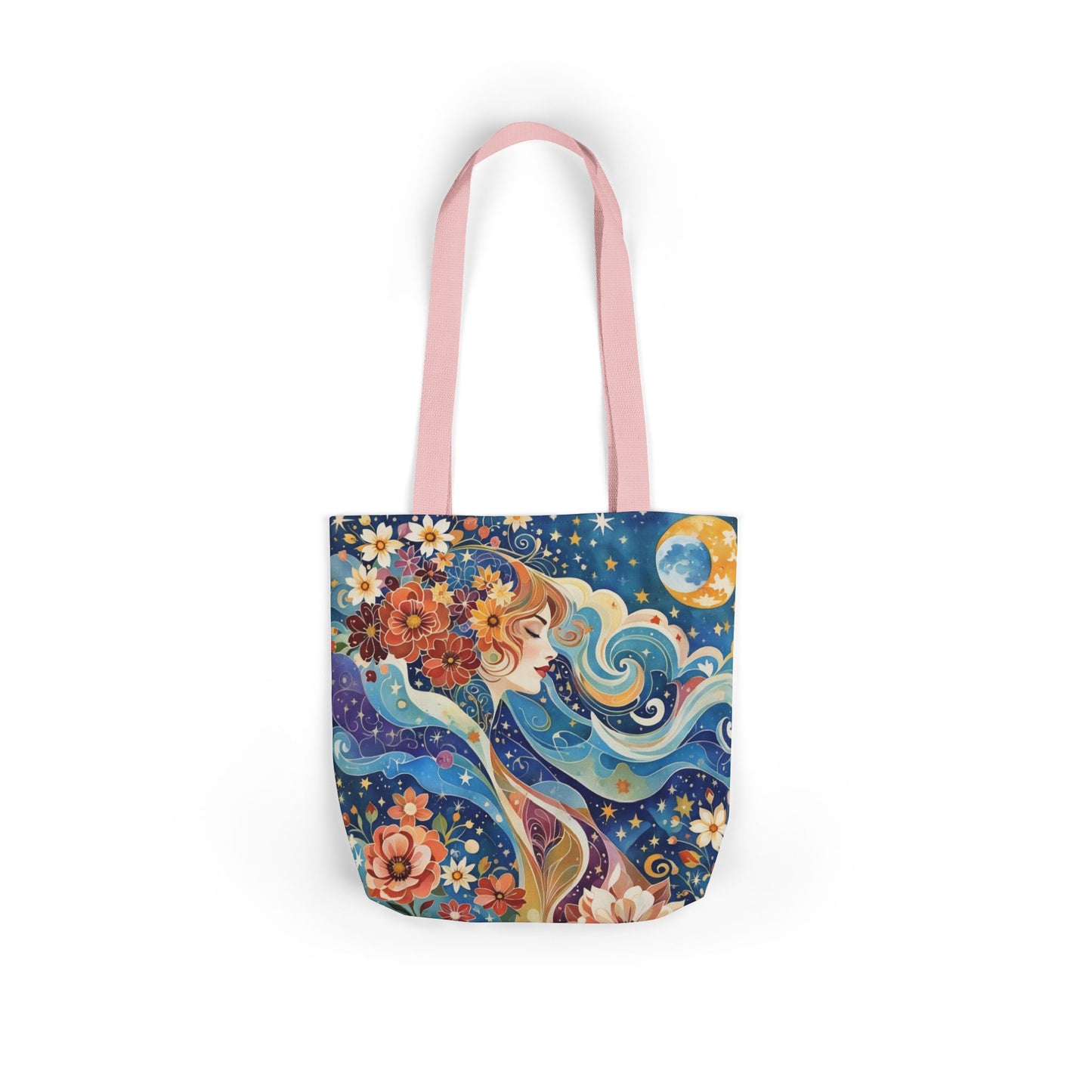 Colorful Galaxy-Inspired Canvas Tote Bag - Perfect for Beach Days, Eco-Friendly Shopping, and Summer Fun!