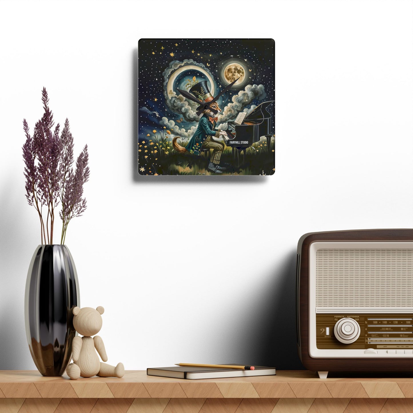 Acrylic Wall Clock MoonLight Sonata/Art