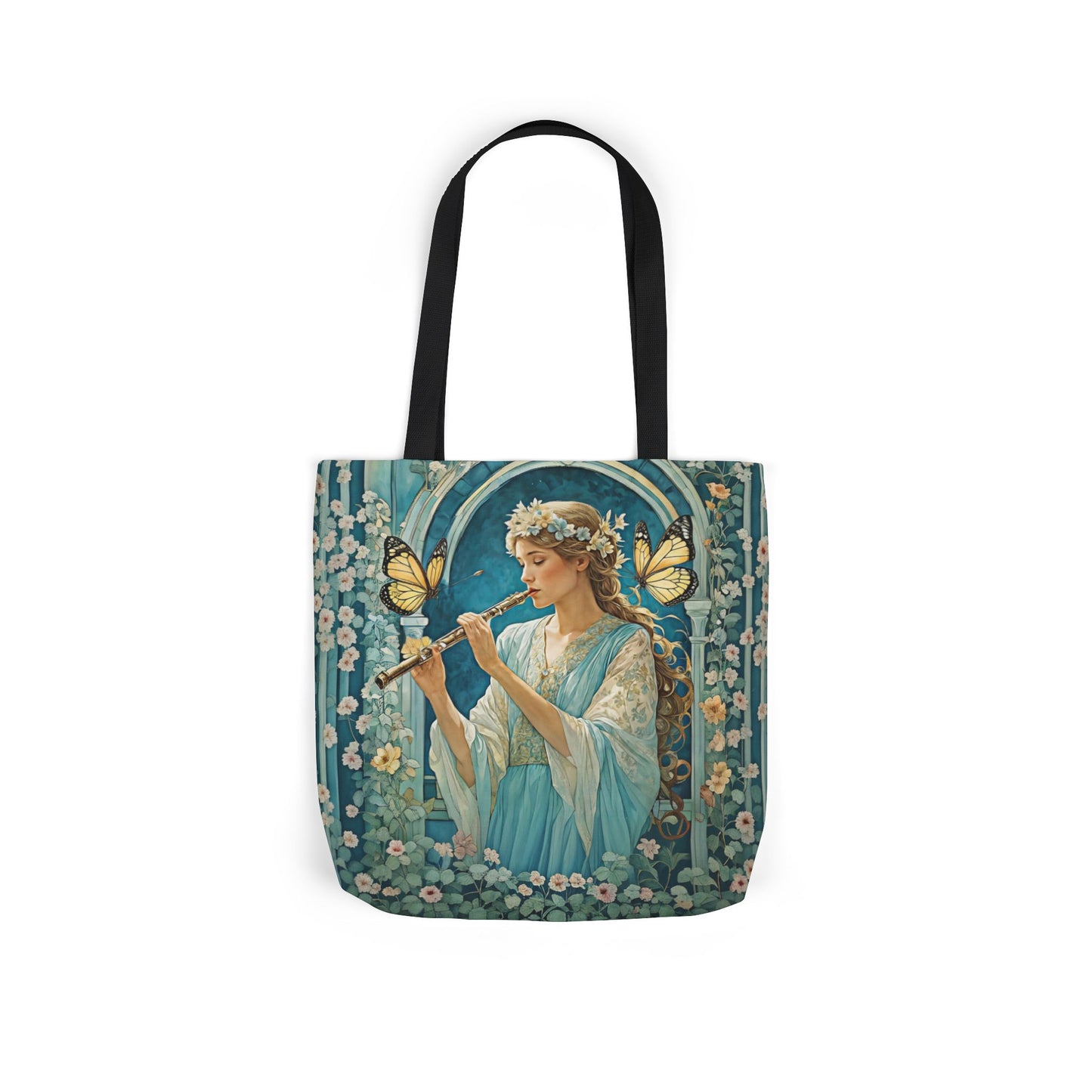 Butterfly Flute player -Inspired Canvas Tote Bag - Perfect for Beach Days, Eco-Friendly Shopping, and Summer Fun!