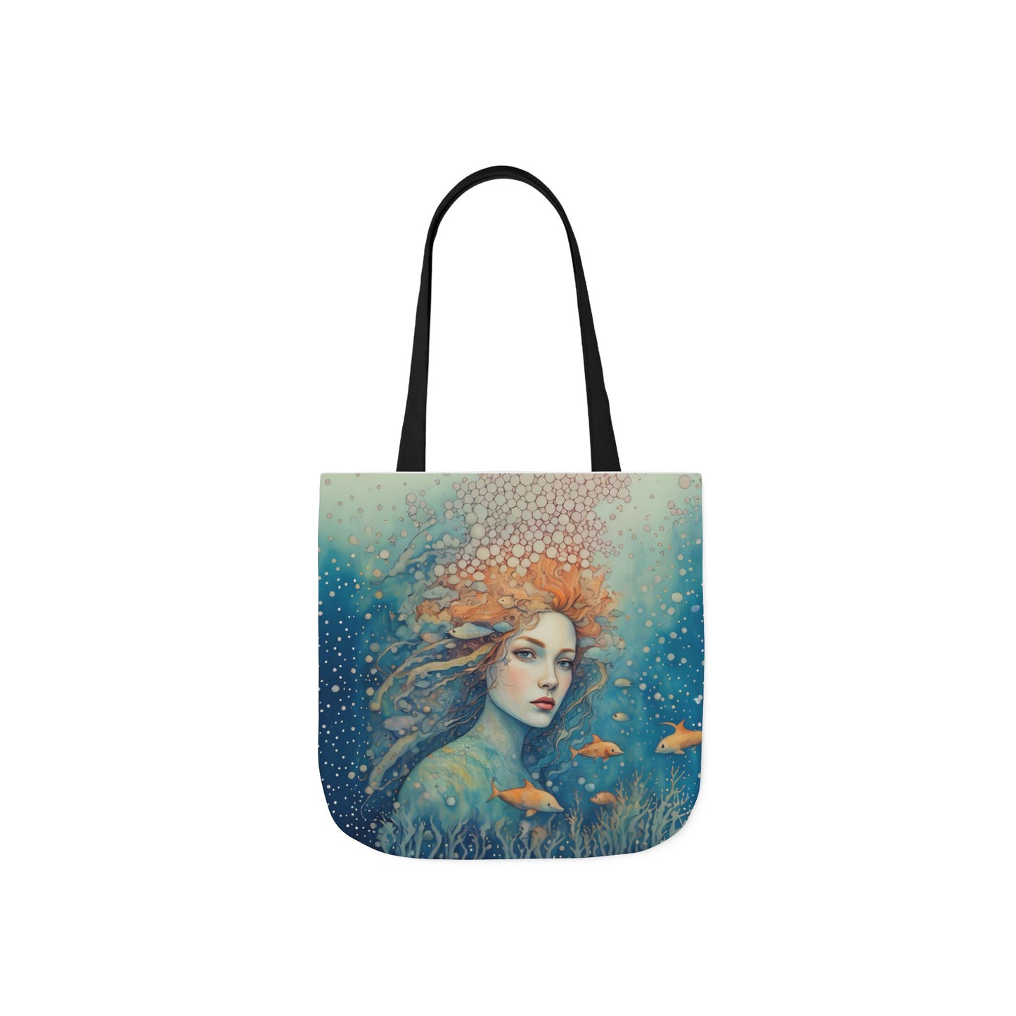 Colorful Ocean/fish-Inspired Canvas Tote Bag - Perfect for Beach Days, Eco-Friendly Shopping, and Summer Fun!