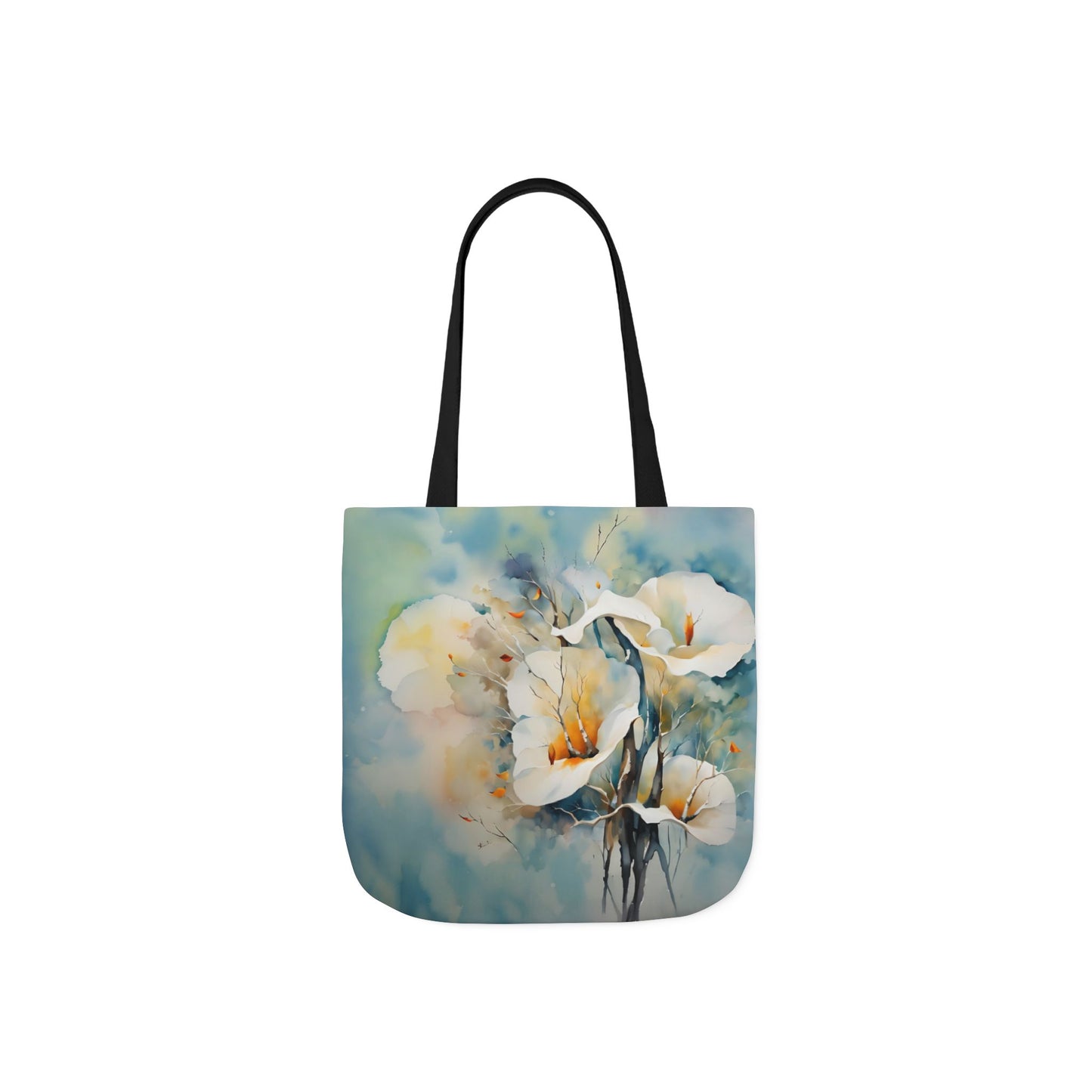 Colorful nature-Inspired Cala Lilies Canvas Tote Bag - Perfect for Beach Days, Eco-Friendly Shopping, and Summer Fun!