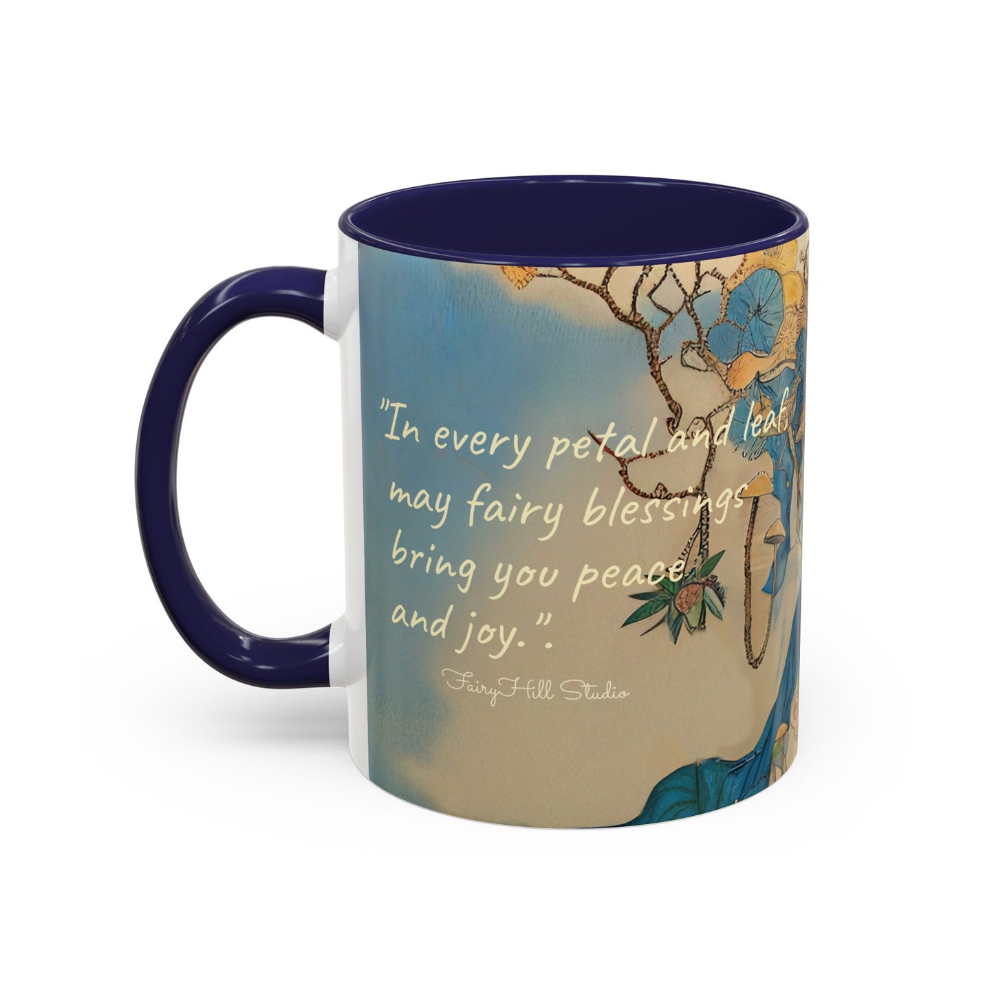 Mushroom Fairy Art-Themed Coffee Mug - 11 & 15oz Accent Mug for Fairy Lovers