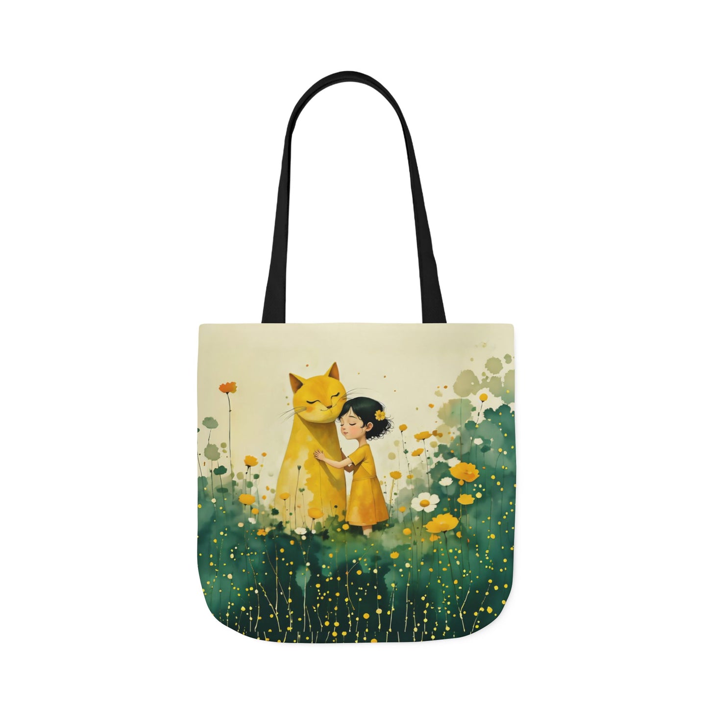 Colorful Cat -Inspired Canvas Tote Bag - Perfect for Beach Days, Eco-Friendly Shopping, and Summer Fun!