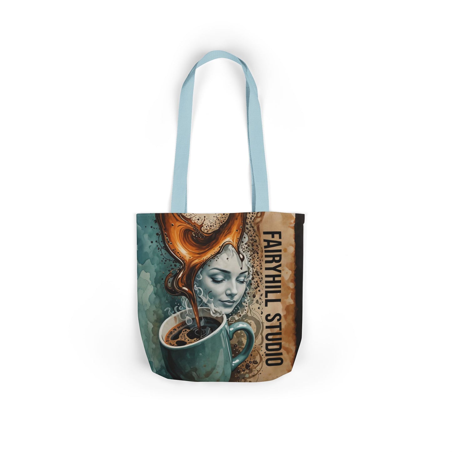 Morning Coffee Fairyhill studio Canvas Tote Bag - Perfect for Beach Days, Eco-Friendly Shopping, and Summer Fun!