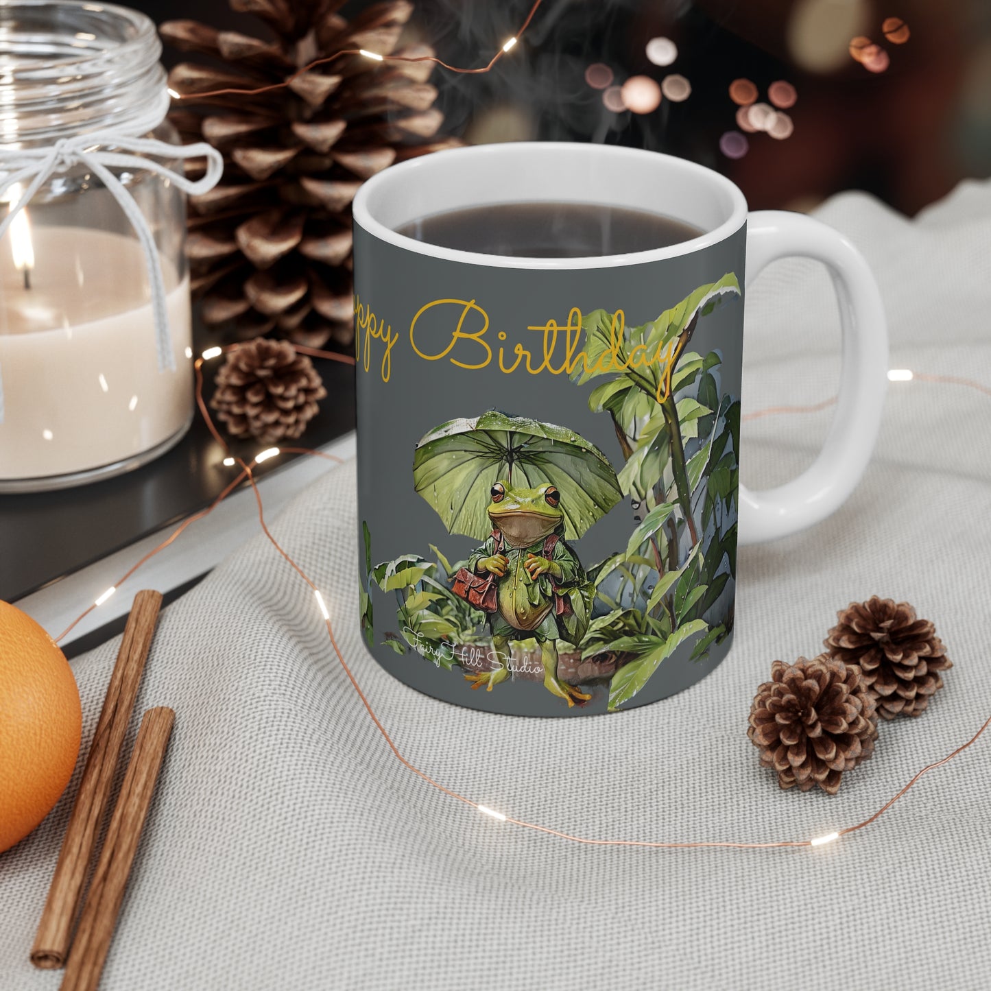 Elegant lake of the fairy Art Mug - 11oz Coffee Cup for Art Lovers