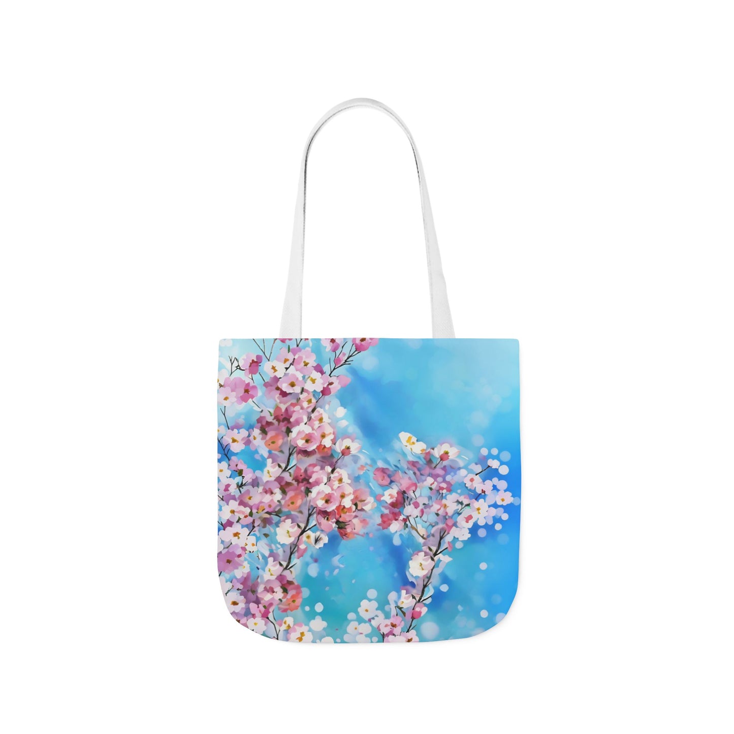 Colorful FairyHill Studio Sakura flowers Canvas Tote Bag - Perfect for Beach Days, Eco-Friendly Shopping, and Summer Fun!