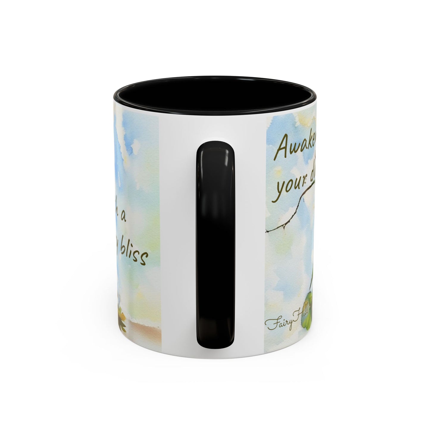 Mug Fairy Angel Blessing Flowers Watercolor Accent Coffee Mug 11 & 15oz