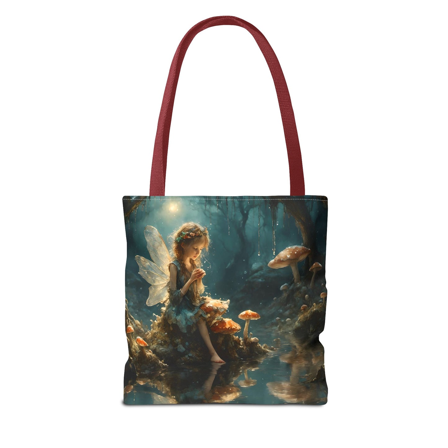 Tote Bag Fairy Sitting in a Lake Art by Fairyhill Studio