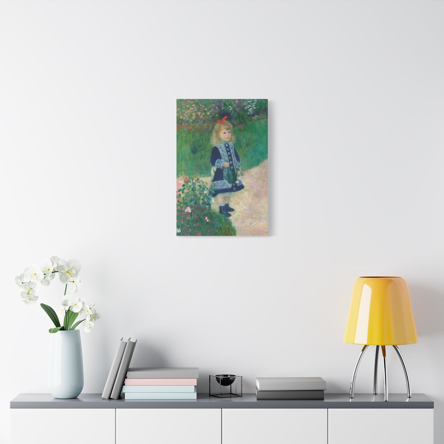 Canvas Art - A Girl with a Watering Can, 1876 Auguste Renoir (artist) French, 1841 - 1919 , Stretched Matte 1 25"