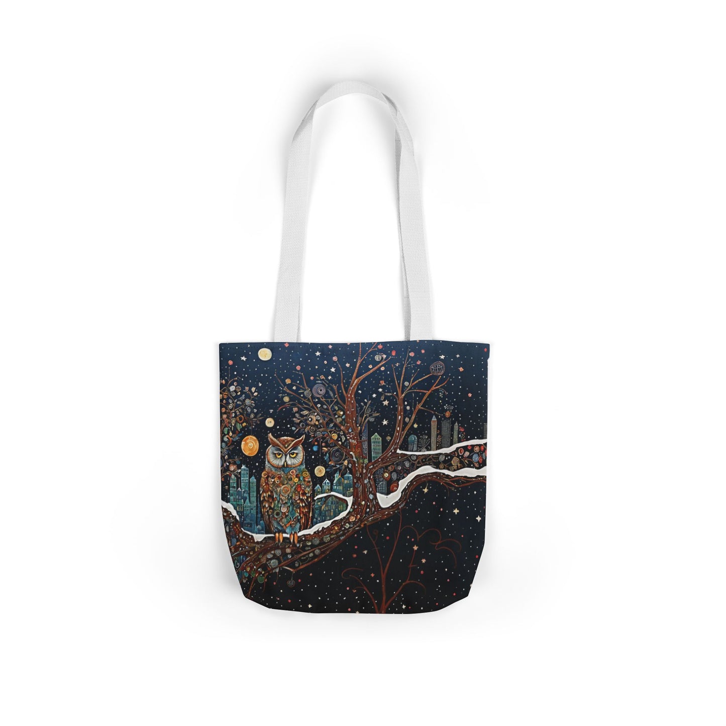 Colorful night Owl -Inspired Canvas Tote Bag - Perfect for Beach Days, Eco-Friendly Shopping, and Summer Fun!