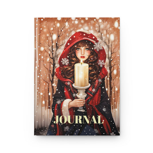Hardcover Journal Silent night Christmas candle