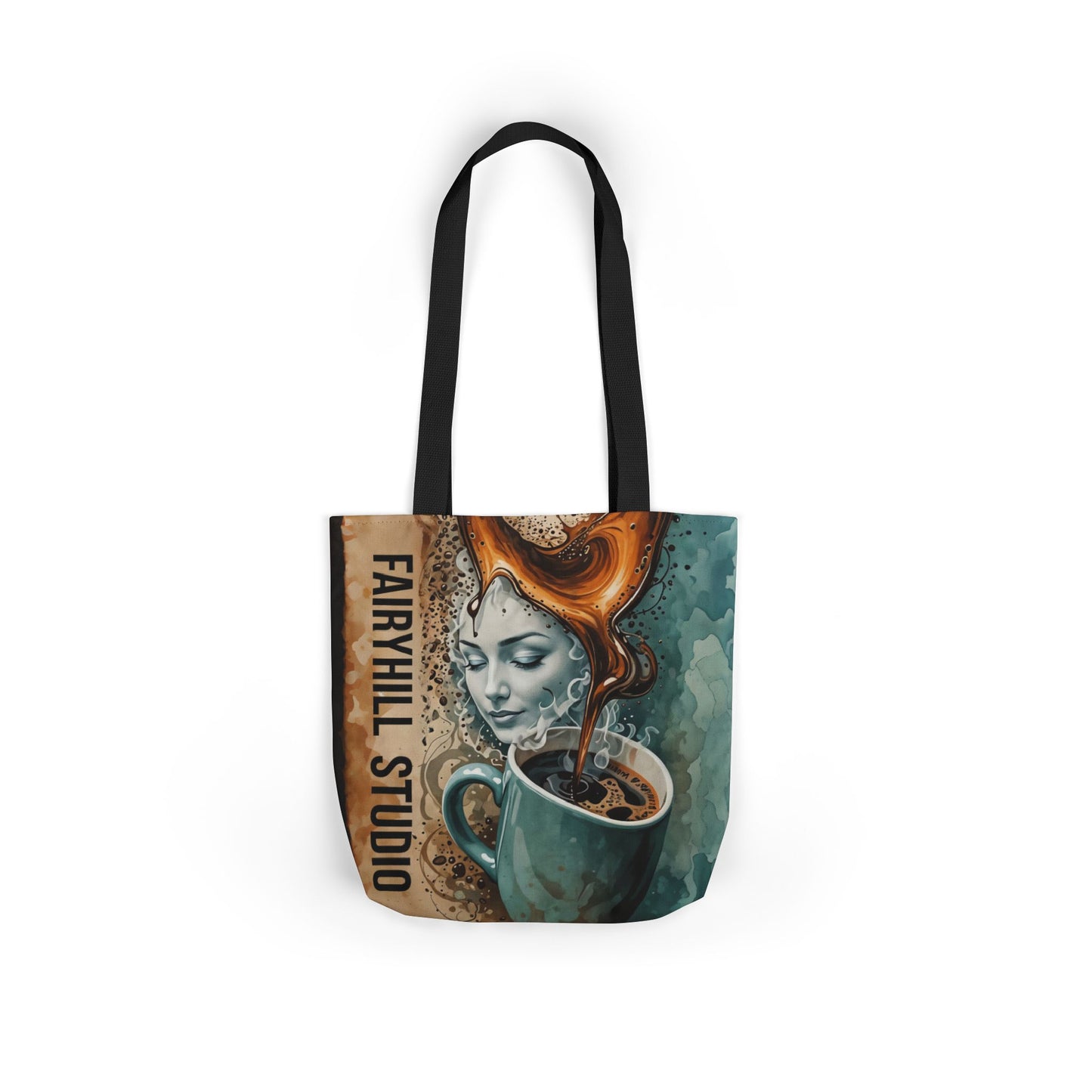 Morning Coffee Fairyhill studio Canvas Tote Bag - Perfect for Beach Days, Eco-Friendly Shopping, and Summer Fun!