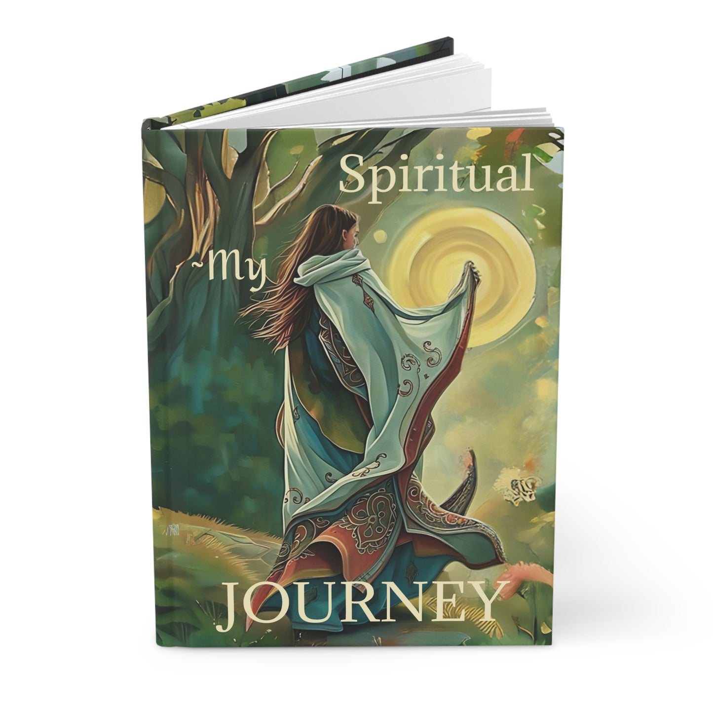 Hardcover Journal Matte - Rumi Spiritual Quote 'As you start to walk on the way, the way appears' Journal Art by Fairyhill Studio