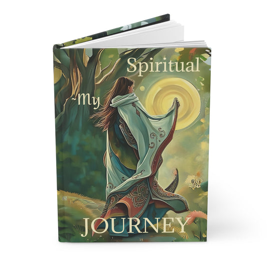 Hardcover Journal Matte - Rumi Spiritual Quote 'As you start to walk on the way, the way appears' Journal Art by Fairyhill Studio