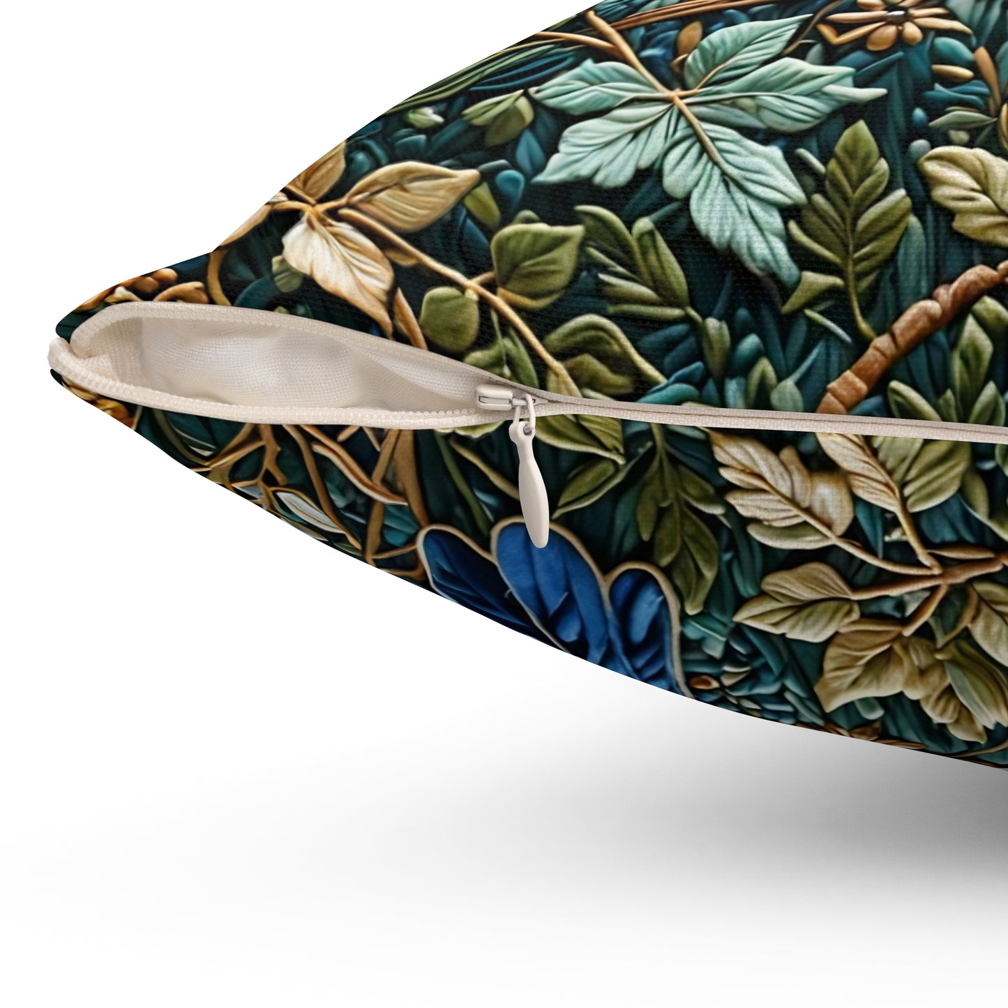 - Blue Jay Bird William Morris Inspired pillow | Eco-Friendly and Artistic Gift for Her