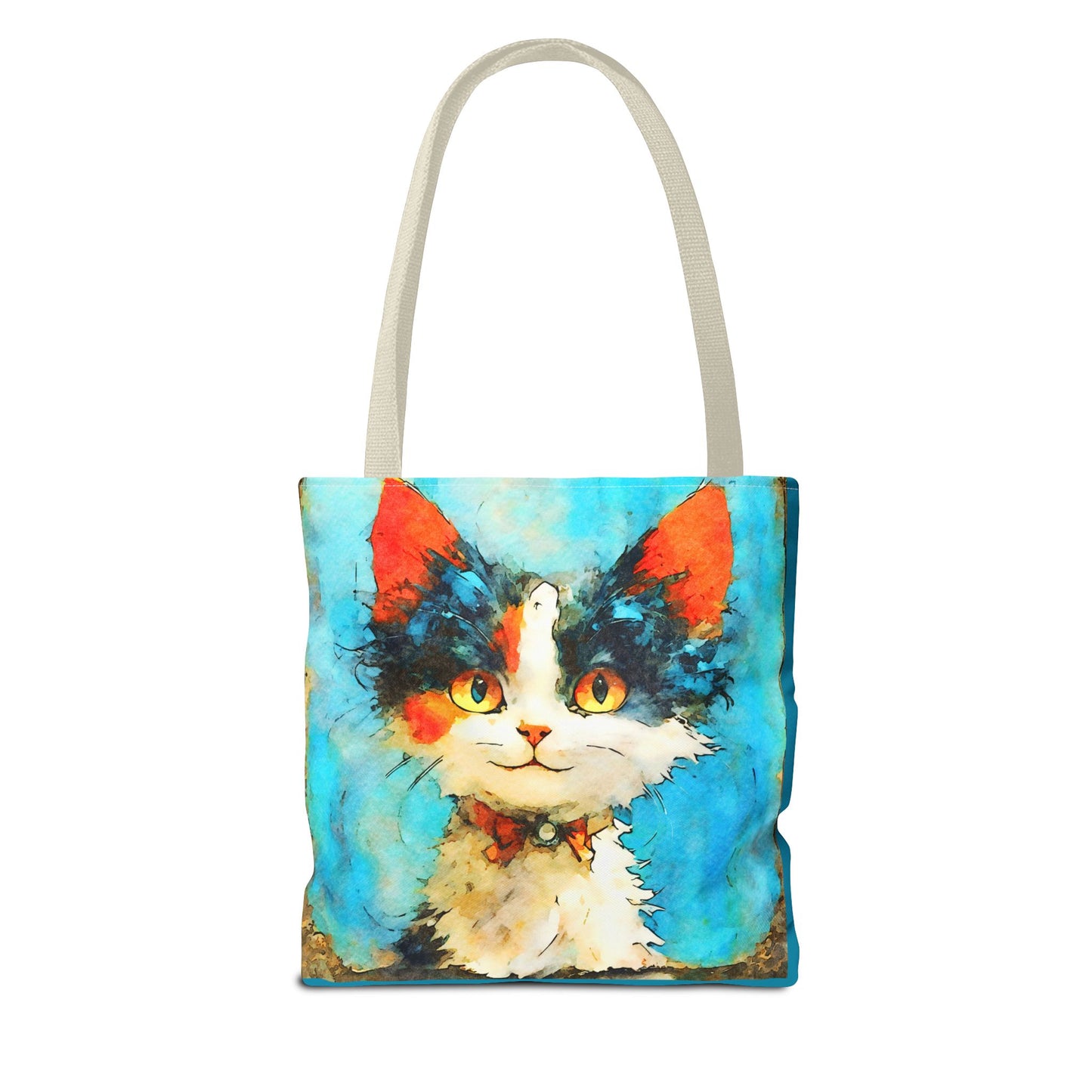 Colorful Cat Tote Bag by Fairyhill Studio