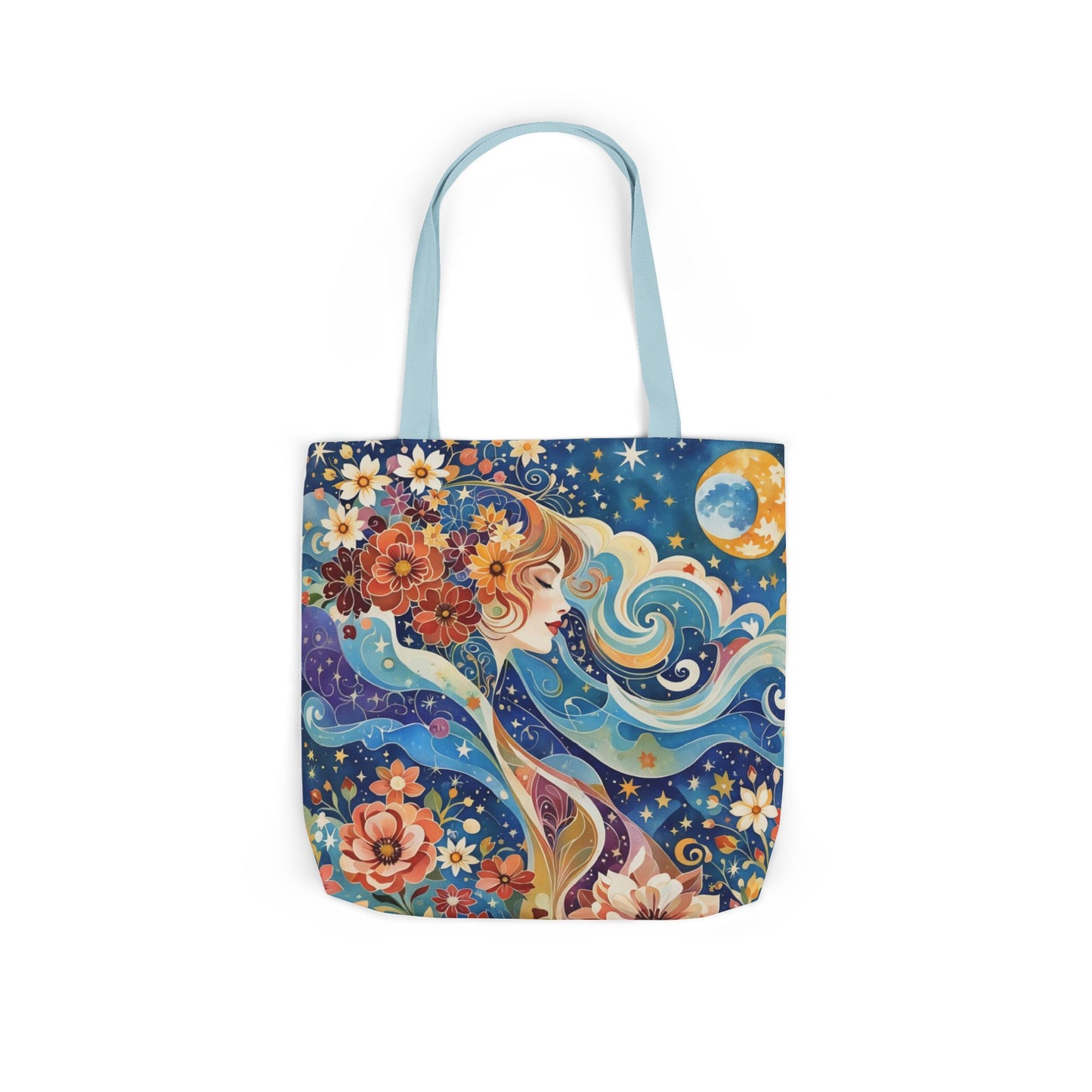 Colorful Galaxy-Inspired Canvas Tote Bag - Perfect for Beach Days, Eco-Friendly Shopping, and Summer Fun!