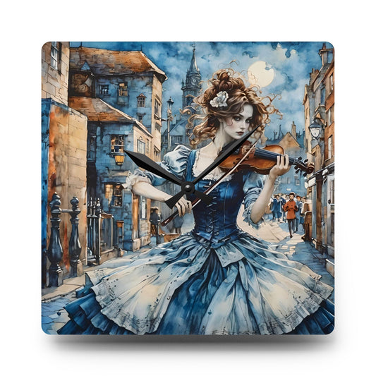 Gypsy violin Acrylic Wall Clock