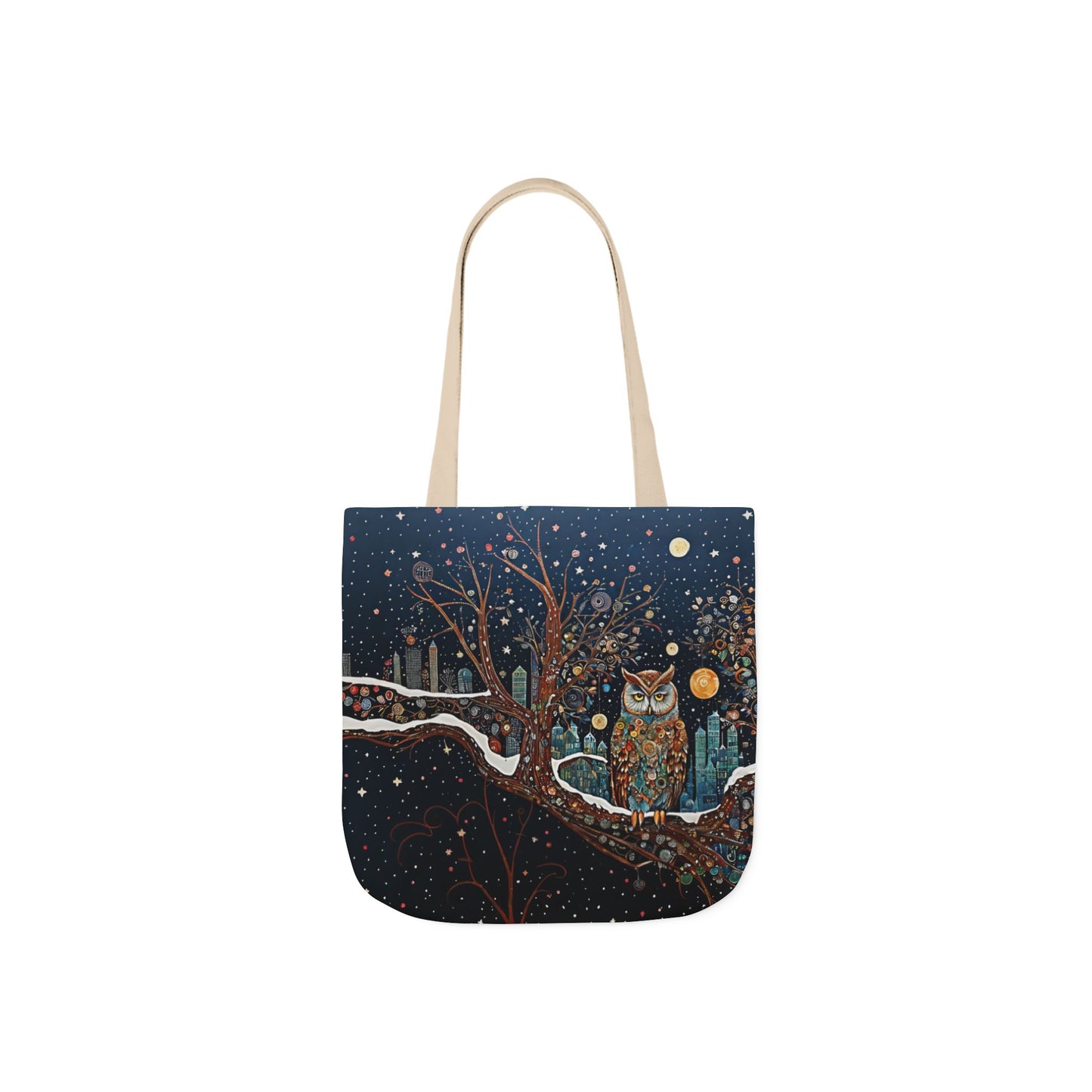 Colorful  night Owl -Inspired Canvas Tote Bag - Perfect for Beach Days, Eco-Friendly Shopping, and Summer Fun!