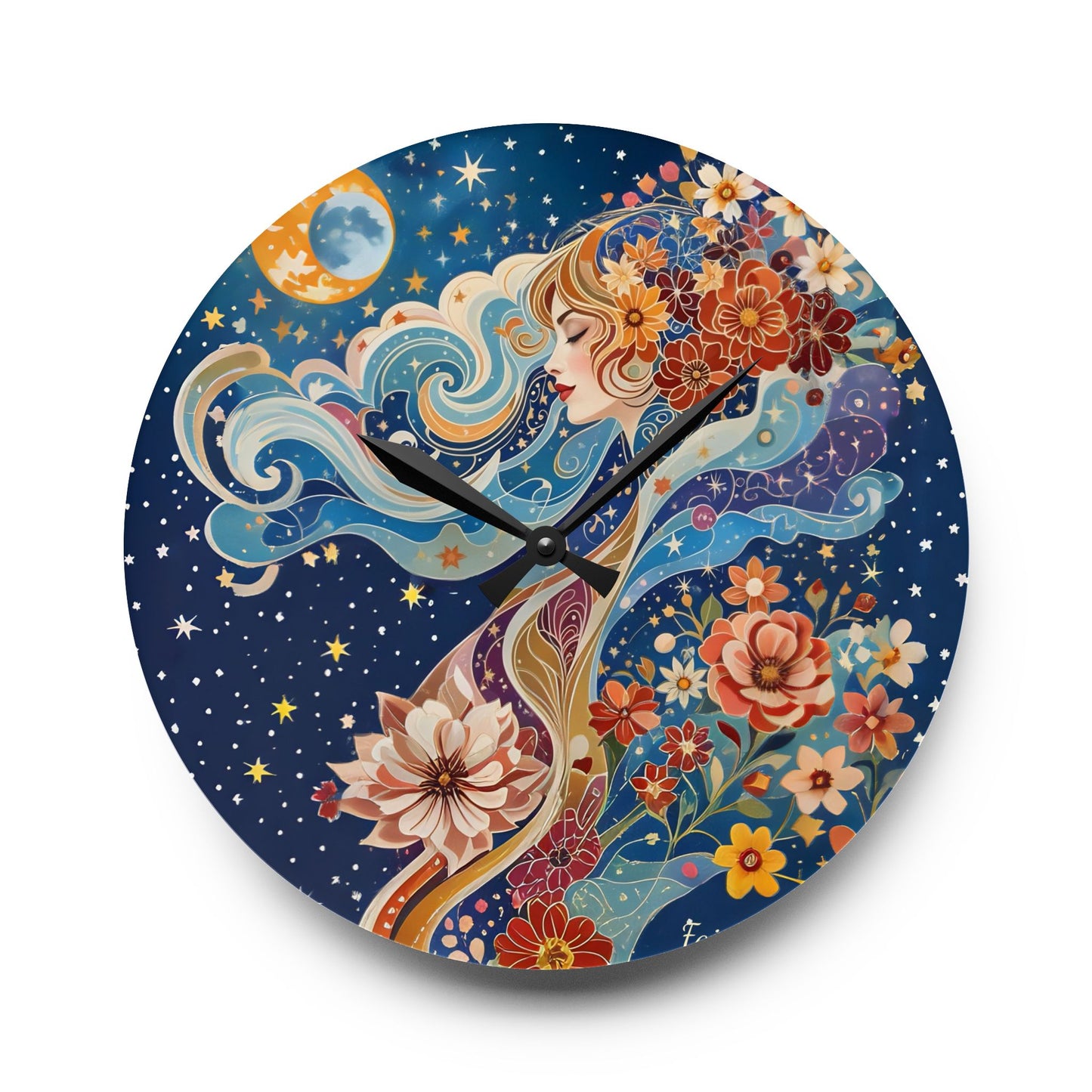 Celestial Mindfulness Acrylic Wall Clock