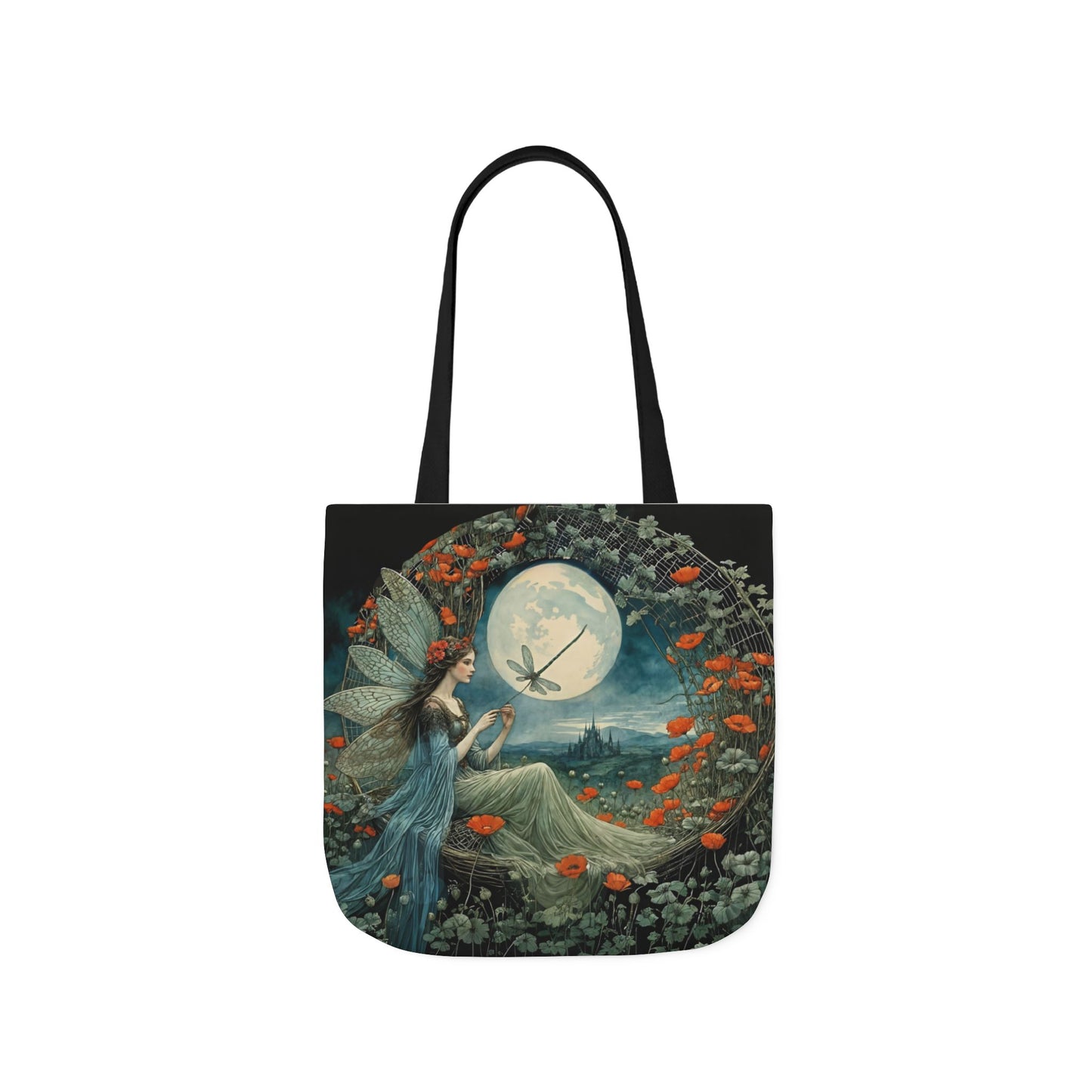 Colorful Moon fairy -Inspired Canvas Tote Bag - Perfect for Beach Days, Eco-Friendly Shopping, and Summer Fun!