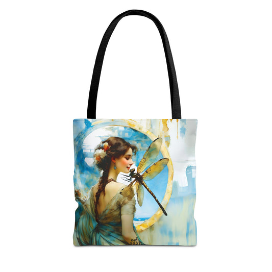 FairyHill Studio  Dragonfly whimsical Tote Bag (AOP)