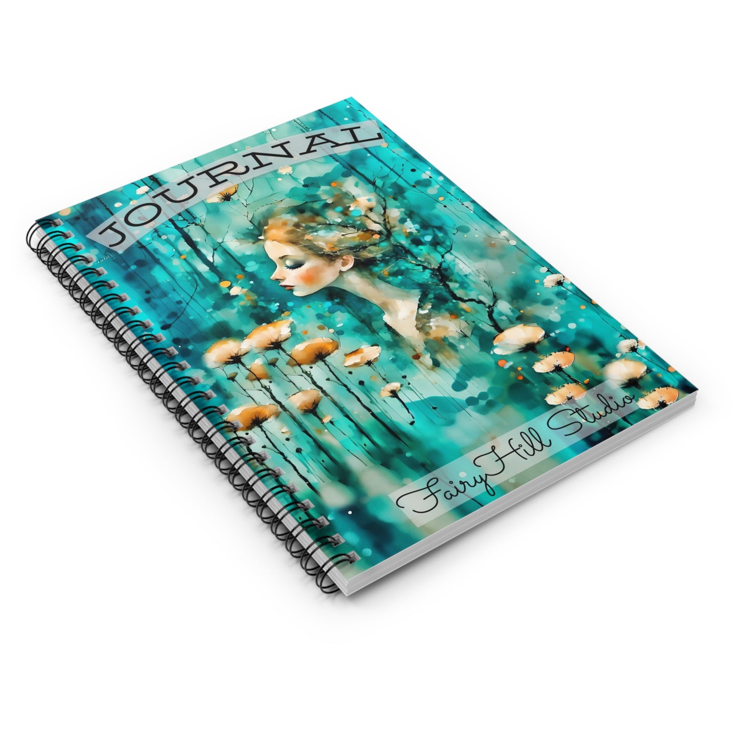 Spiral Notebook - Blue Forest Fairy Art