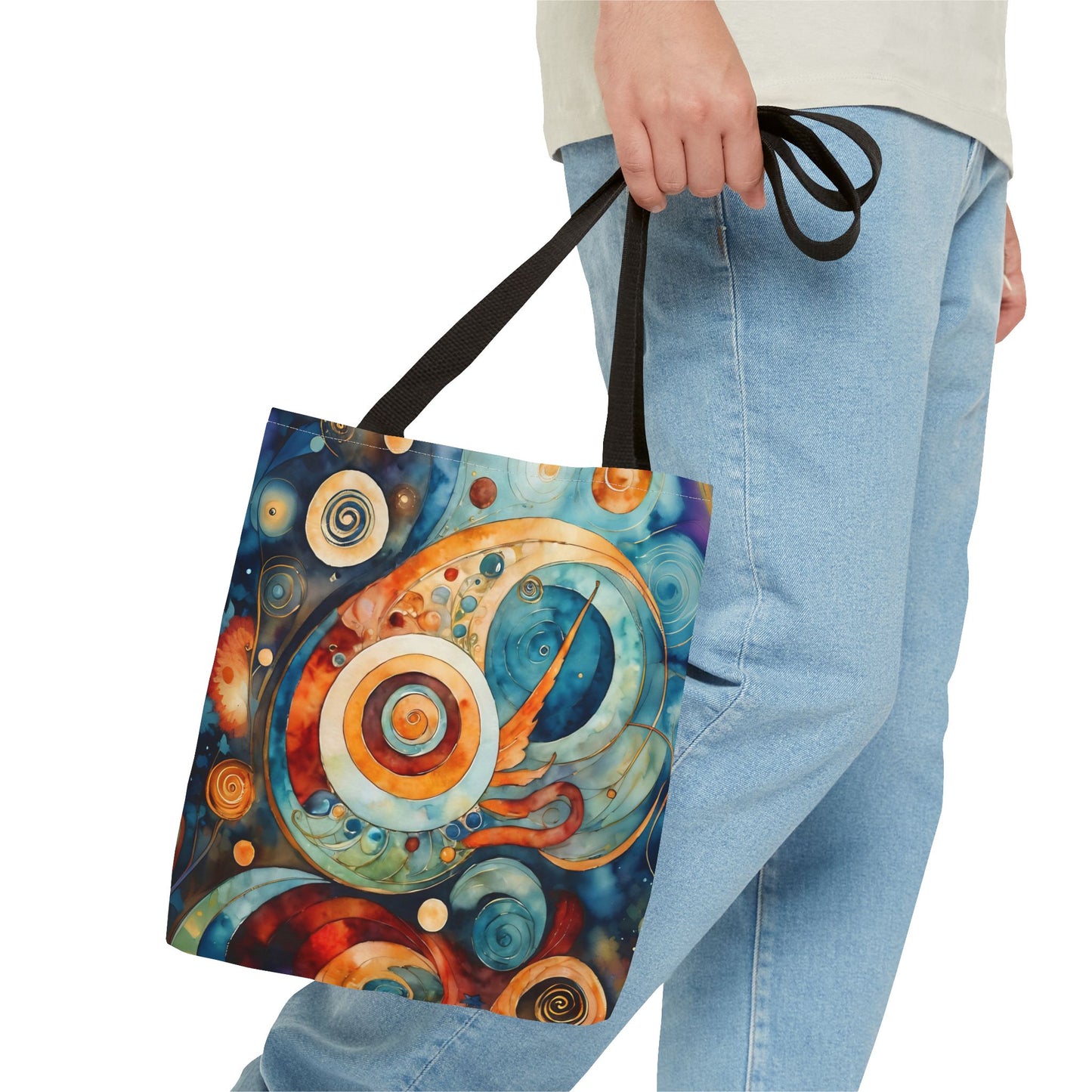 Colorful Circle Canvas Art Tote Bag