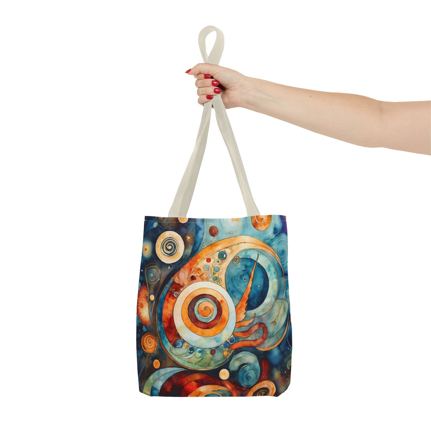 Colorful Circle Canvas Art Tote Bag
