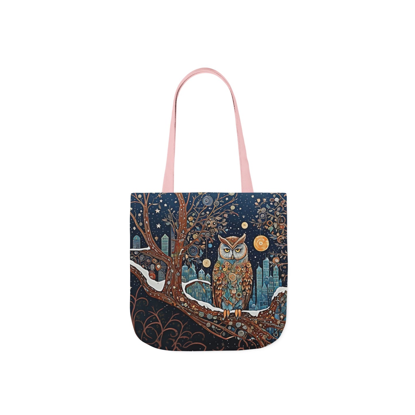 Colorful Night Owl-Inspired Canvas Tote Bag - Perfect for Beach Days, Eco-Friendly Shopping, and Summer Fun!