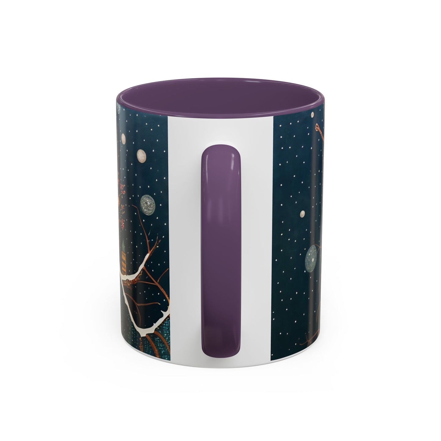 Accent Boho Style Night Owl Mug on a Snowy New York Night Coffee Mug (11, 15oz)