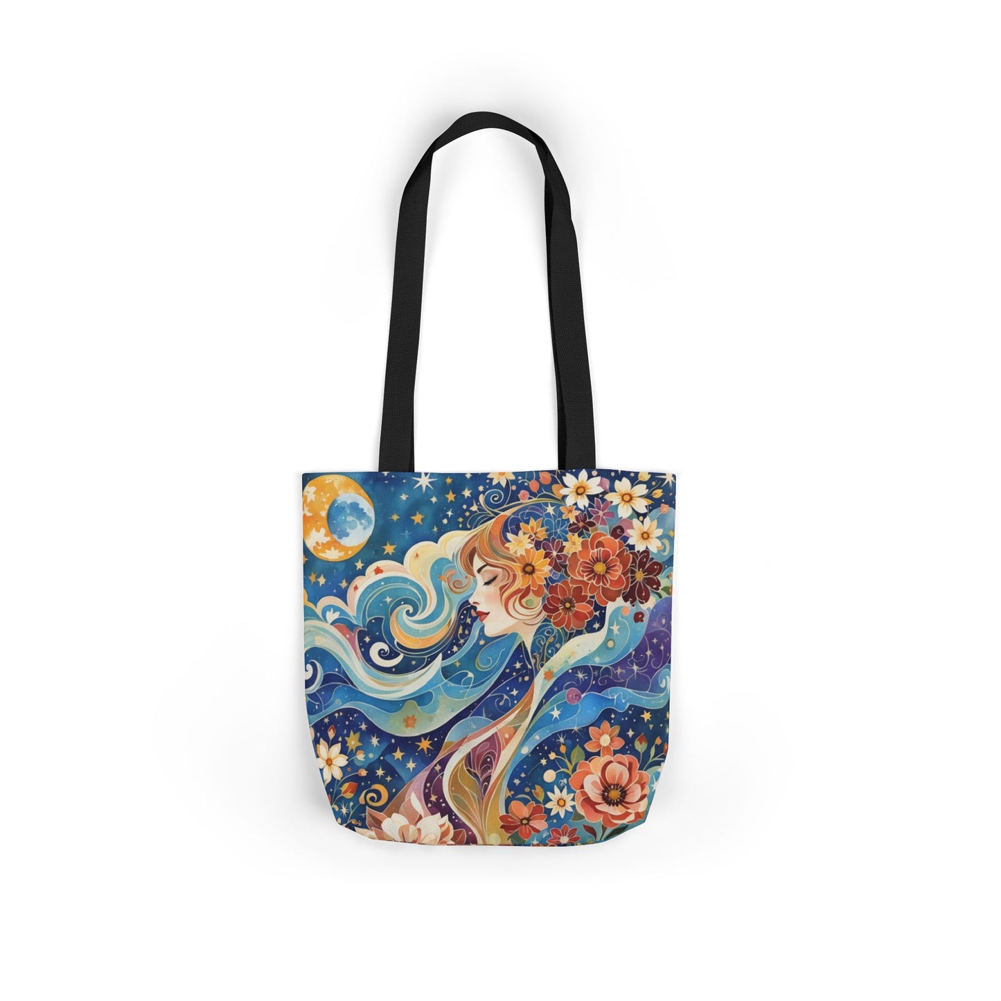 Colorful Galaxy-Inspired Canvas Tote Bag - Perfect for Beach Days, Eco-Friendly Shopping, and Summer Fun!