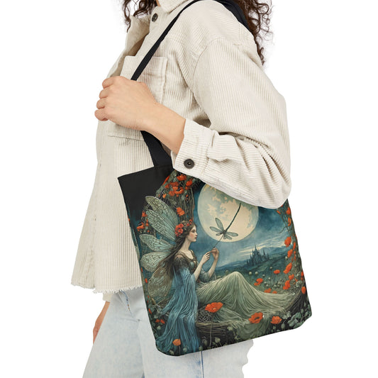 Colorful Moon fairy -Inspired Canvas Tote Bag - Perfect for Beach Days, Eco-Friendly Shopping, and Summer Fun!