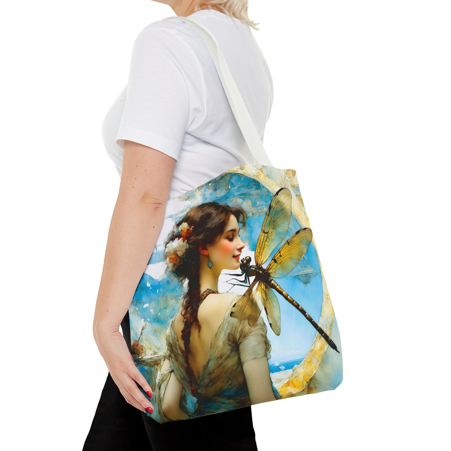 FairyHill Studio  Dragonfly whimsical Tote Bag (AOP)