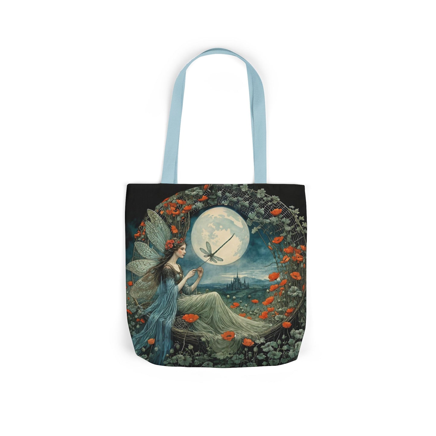 Colorful Moon fairy -Inspired Canvas Tote Bag - Perfect for Beach Days, Eco-Friendly Shopping, and Summer Fun!