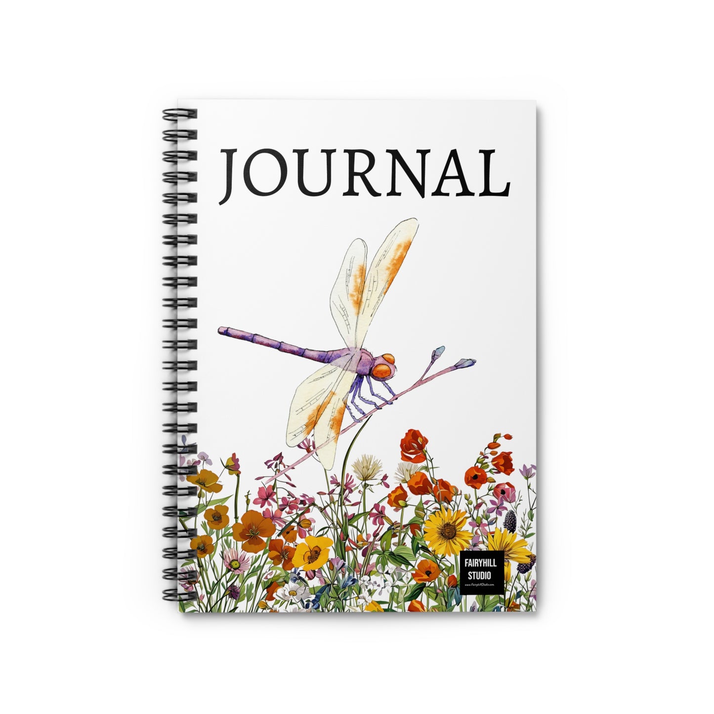 Fairy Hill Studio "Dragonfly Journal, Spiral Notebook - Ruled Line