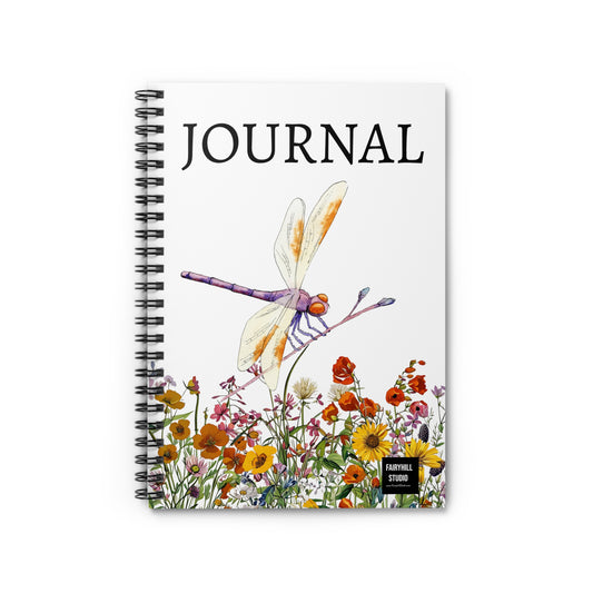 Fairy Hill Studio "Dragonfly   Journal, Spiral Notebook - Ruled Line