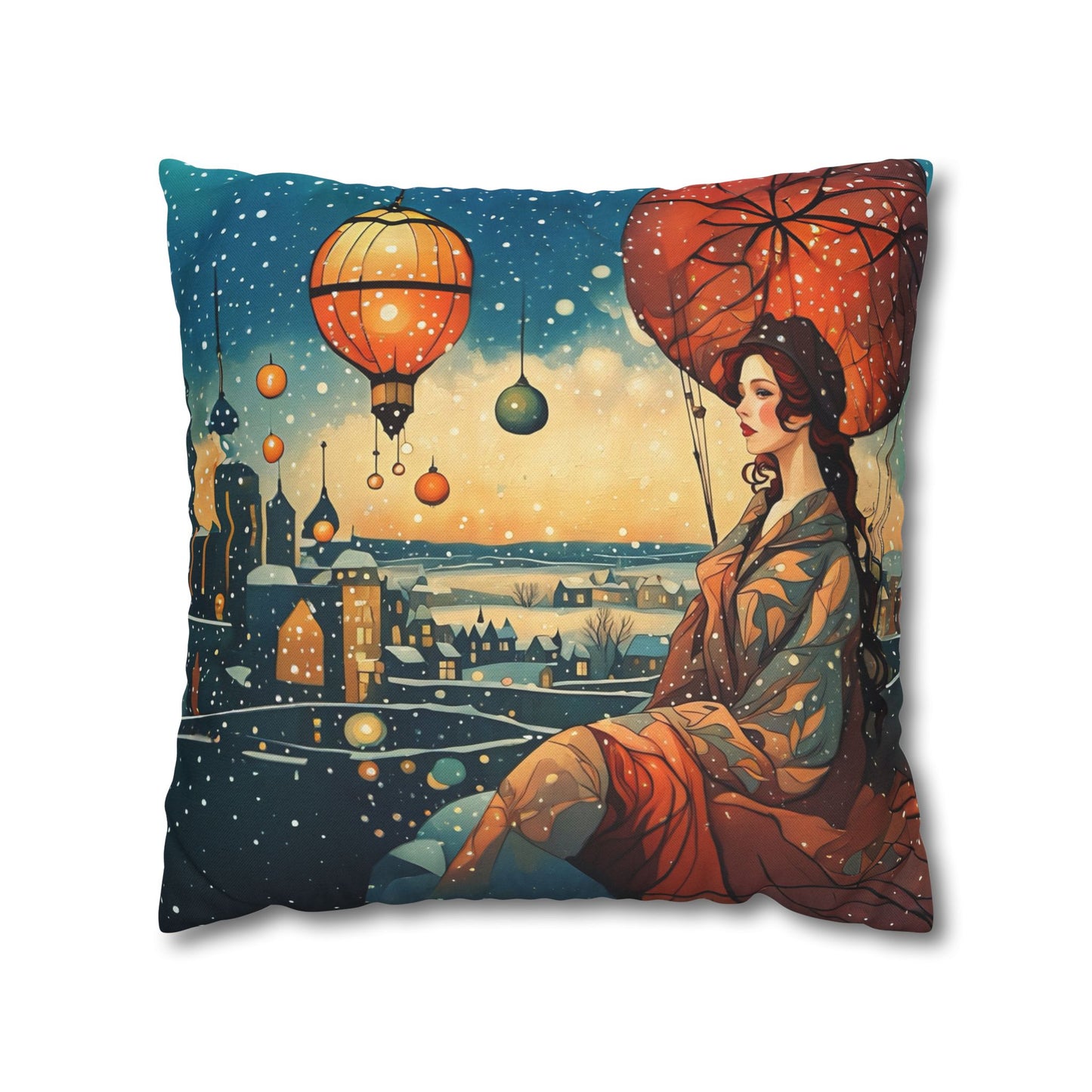 Elegant Dragonfly Art Pillowcase | Decorative Cushion Cover, Home Decor, Gift Idea, Bohemian Style, Christmas Decoration