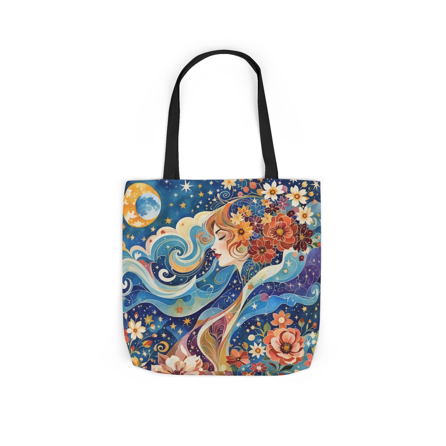 Colorful Galaxy-Inspired Canvas Tote Bag - Perfect for Beach Days, Eco-Friendly Shopping, and Summer Fun!