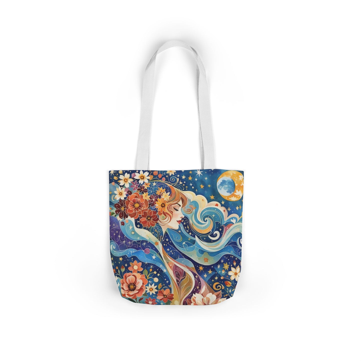 Colorful Galaxy-Inspired Canvas Tote Bag - Perfect for Beach Days, Eco-Friendly Shopping, and Summer Fun!