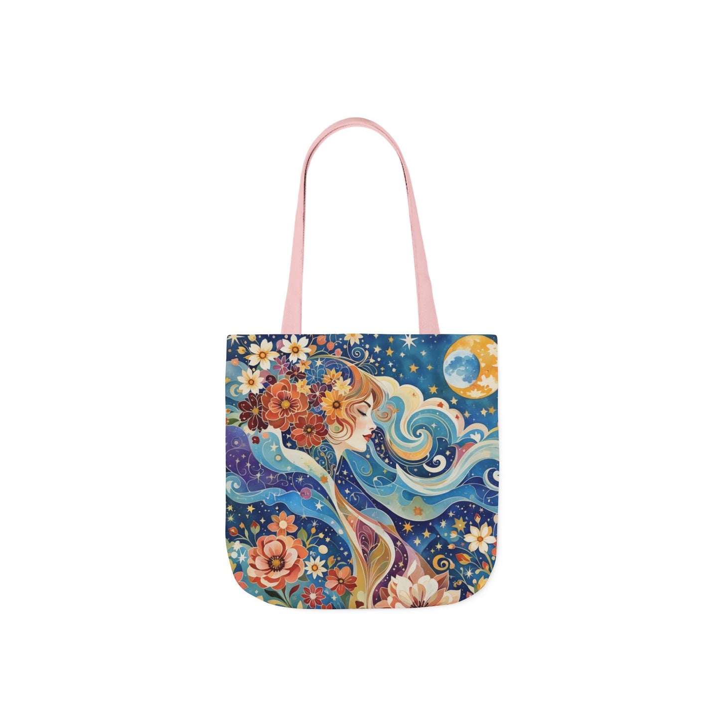 Colorful Galaxy-Inspired Canvas Tote Bag - Perfect for Beach Days, Eco-Friendly Shopping, and Summer Fun!