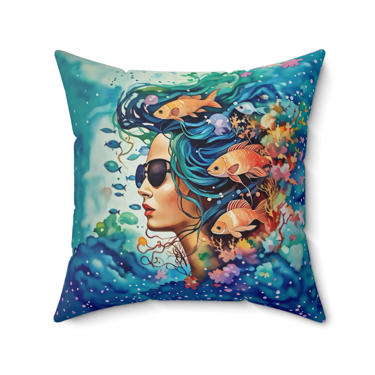 "Perspective is Everything" Square Pillow - by Fairyhill Studio