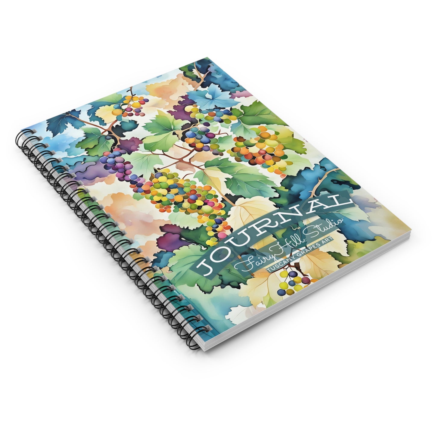 Spiral Notebook - Tuscany Grapes Watercolor Art