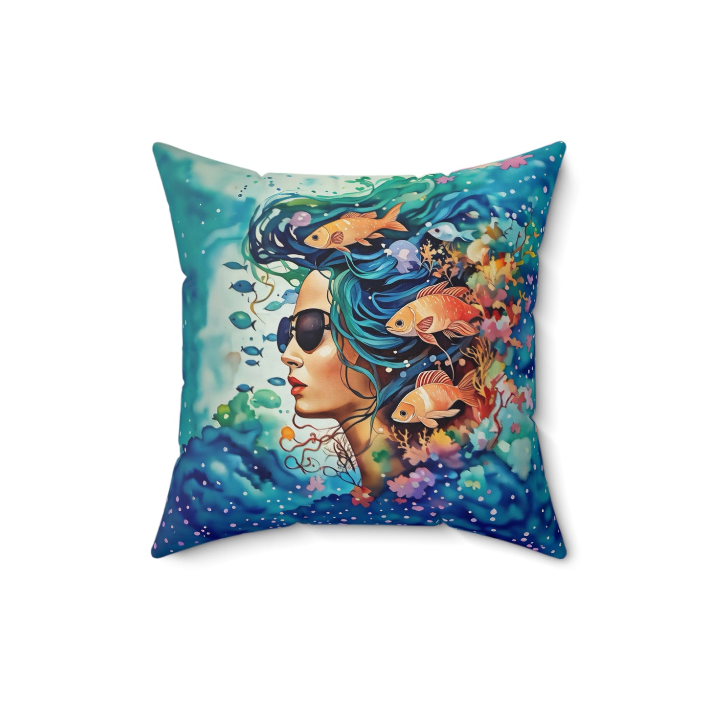 "Perspective is Everything" Square Pillow - by Fairyhill Studio