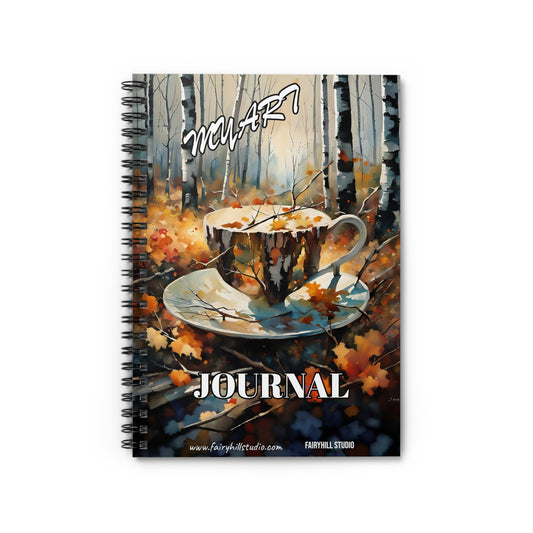 Fairy Hill Studio Coffee in Fall my art Journal, Spiral Notebook - Ruled Line