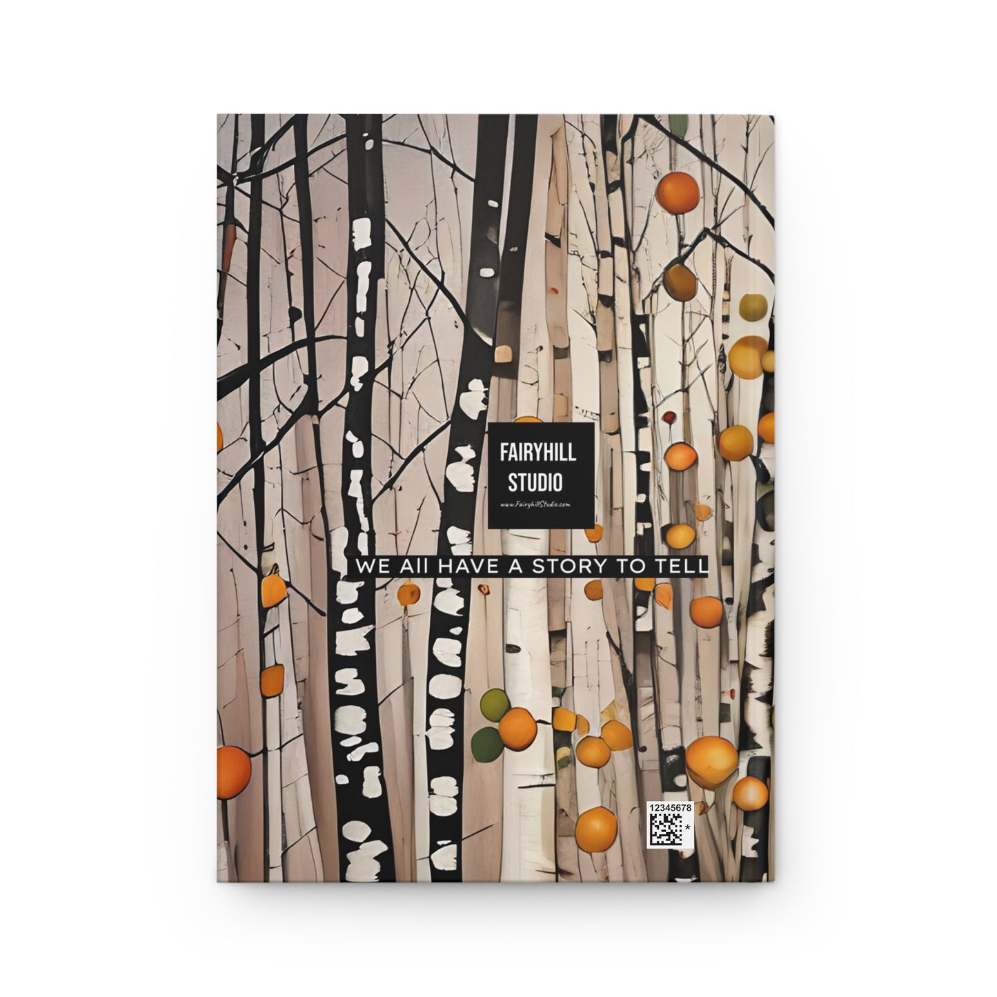 Hardcover Journal / Autumn Girl in Birch Forest Journal